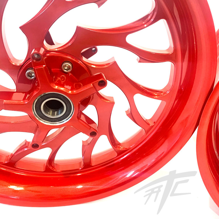 NINJA 330 FAT TIRE PRO RED HELLIAN WHEELS 00-05 KAWASAKI