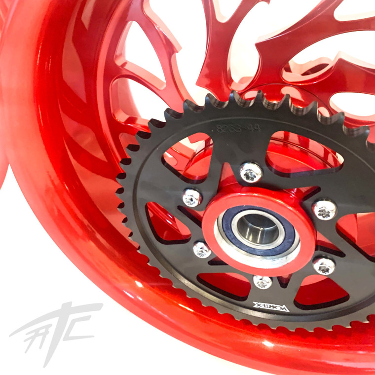 NINJA 240 FAT TIRE CANDY PRO RED HELLIAN WHEELS 04-15 KAWASAKI