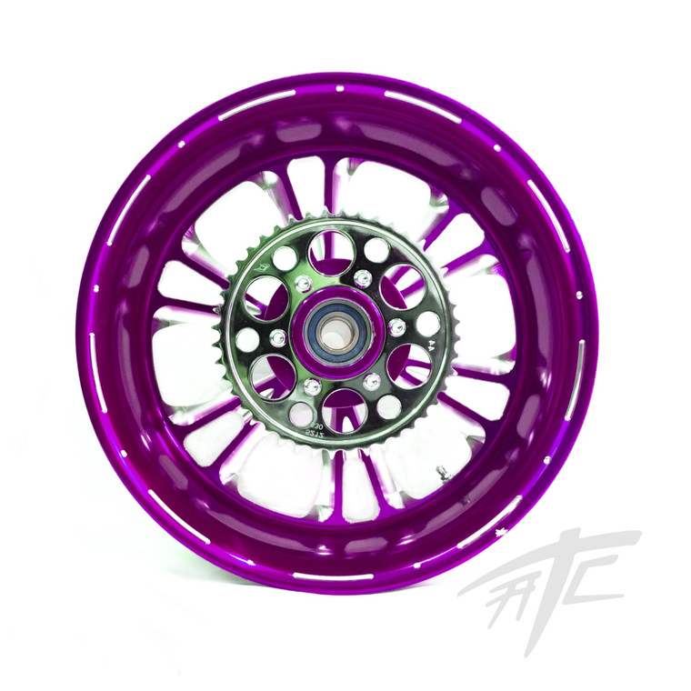 リクエストまとめ NINJA 240 FAT TIRE PURPLE CONTRAST VANDETTA WHEELS 06-11 KAWASAKI