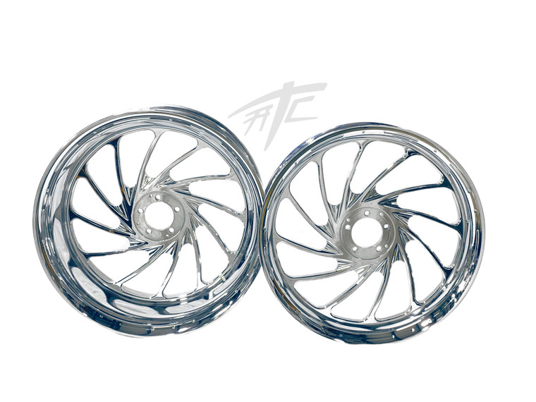 STOCK SIZE CHROME TURBO WHEEL PACKAGE FOR 04-15 KAWASAKI NINJA ZX