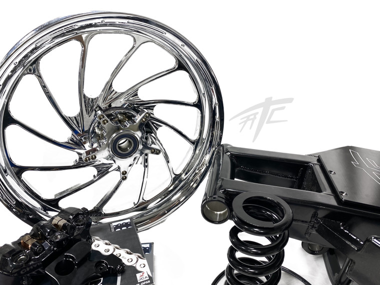 300 STEALTH FAT TIRE KIT CHROME TURBO WHEELS 12-20 KAWASAKI NINJA