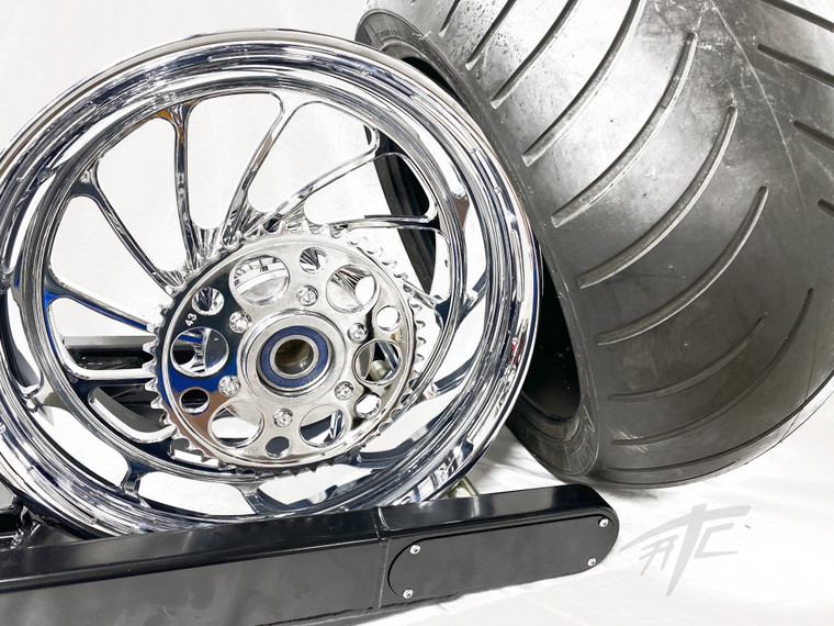 300 STEALTH FAT TIRE KIT CHROME TURBO WHEELS 00-05 KAWASAKI NINJA