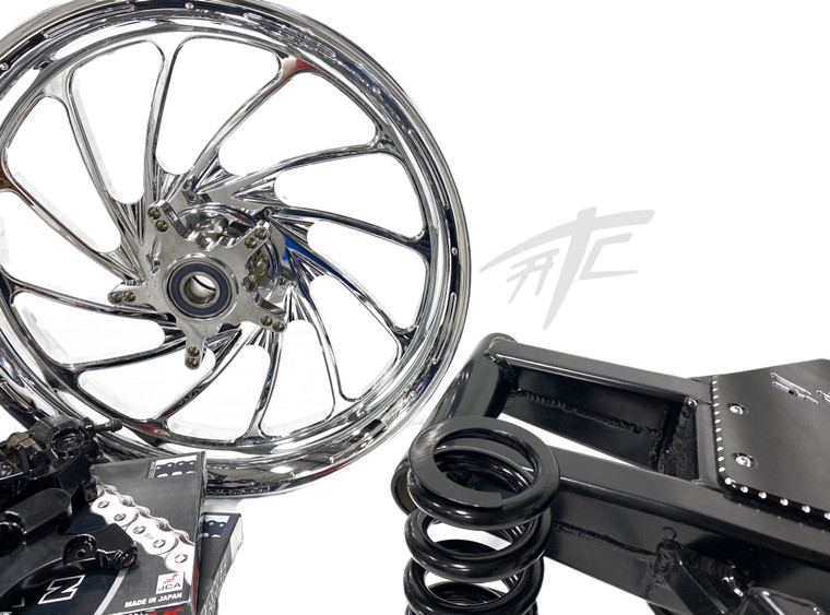 330 STEALTH FAT TIRE KIT CHROME TURBO WHEELS 12-20 KAWASAKI NINJA