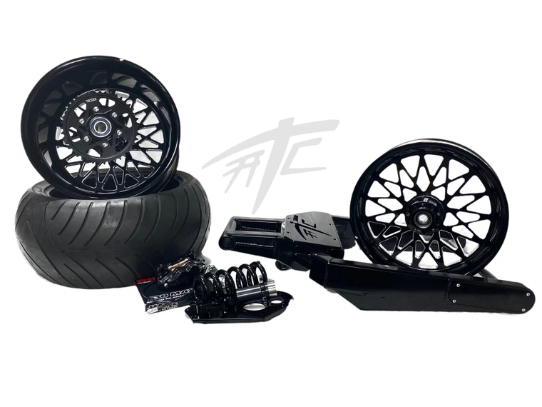 300 OSD FAT TIRE KIT BLACK CONTRAST BANDIT WHEELS 2009-2014 YAMAHA YZF R1