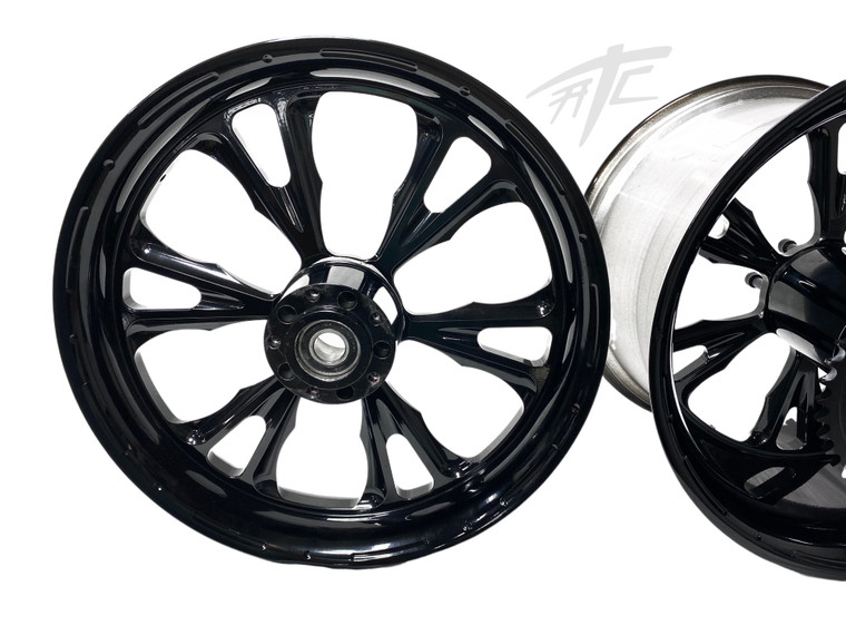 KAWASAKI 360 FAT TIRE SOLID BLACK VANDETTA WHEELS 00-05 KAWASAKI