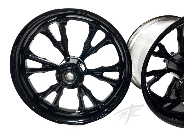 KAWASAKI 360 FAT TIRE SOLID BLACK VANDETTA WHEELS 00-05 KAWASAKI