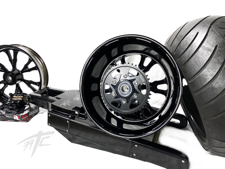 KAWASAKI 300 STEALTH FAT TIRE KIT SOLID BLACK VANDETTA WHEELS 12