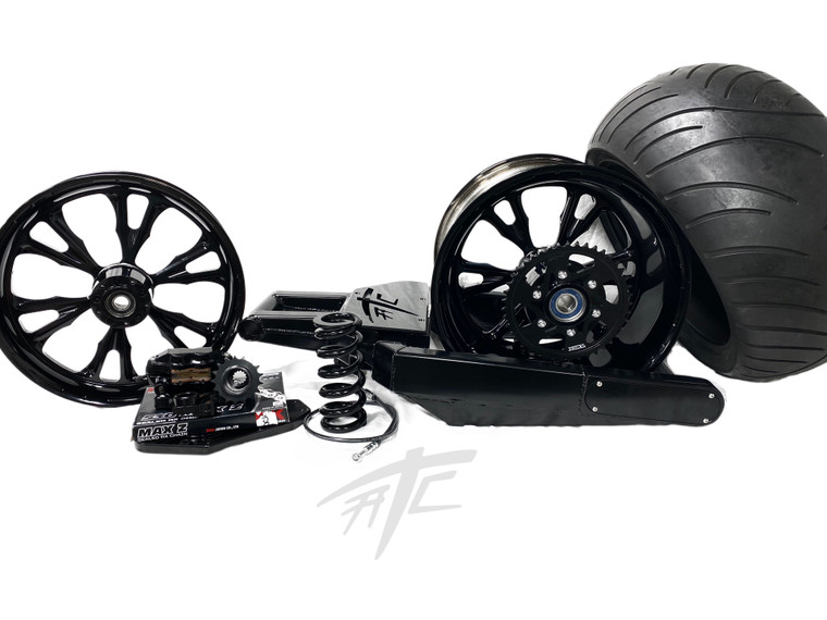 オーダー専用 KAWASAKI 300 OSD FAT TIRE KIT SOLID BLACK VANDETTA WHEELS 00-05
