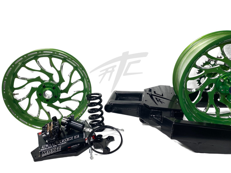 オーダー KAWASAKI 360 OSD FAT TIRE KIT ILLUSION GREEN HELLIAN WHEELS