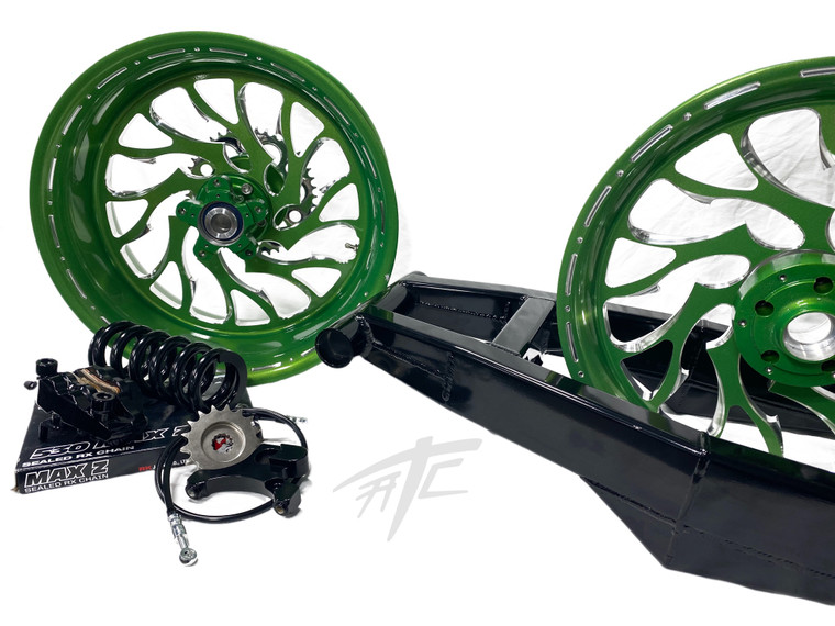 ユー KAWASAKI 240 STEALTH FAT TIRE KIT ILLUSION GREEN HELLIAN