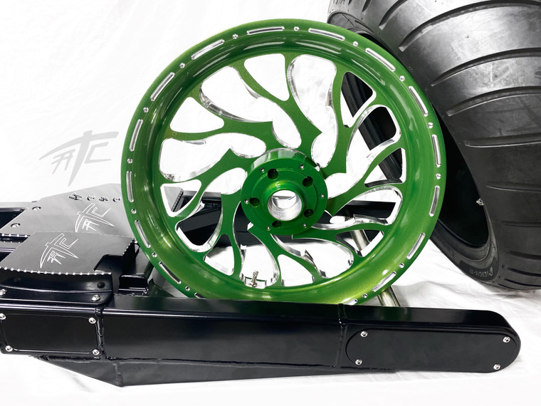 NINJA 300 STEALTH FAT TIRE KIT ILLUSION GREEN HELLIAN WHEEL 06-11