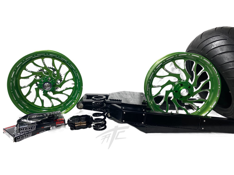 pp NINJA 360 STEALTH FAT TIRE KIT ILLUSION GREEN HELLIAN WHEEL