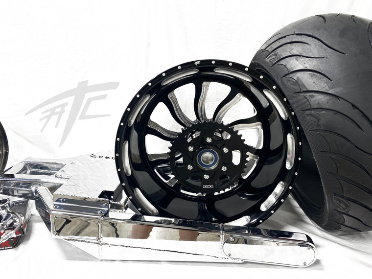 300 CHROME FAT TIRE KIT BLACK CONTRAST INFERNO WHEEL 12-20