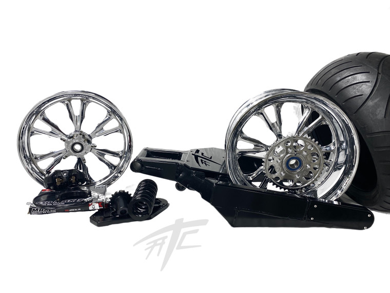 GSXR 360 OSD FAT TIRE KIT CHROME VANDETTA WHEELS 2009-2016 SUZUKI GSXR 1000