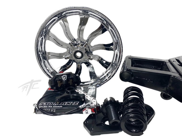 その他 7 NINJA 300 OSD FAT TIRE KIT CHROME INFERNO WHEELS 12-20