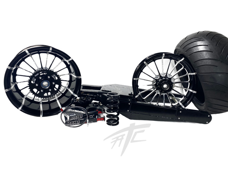 300 FAT TIRE KIT BLACK CONTRAST INFIDEL WHEEL 2009-2016 SUZUKI GSXR 1000