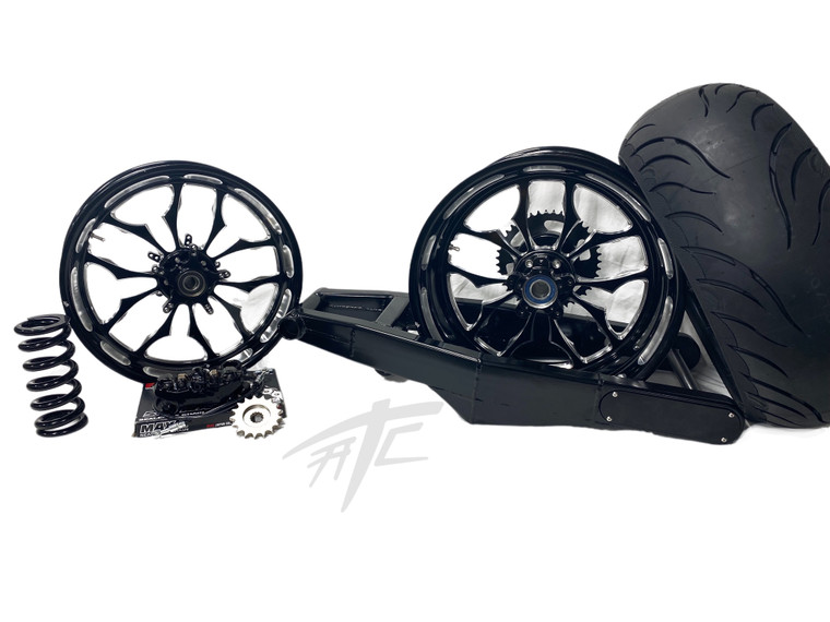 240 STEALTH FATTIRE KIT BLACK CONTRAST RECLUSE WHEELS 2009-2014 YAMAHA YZF R1