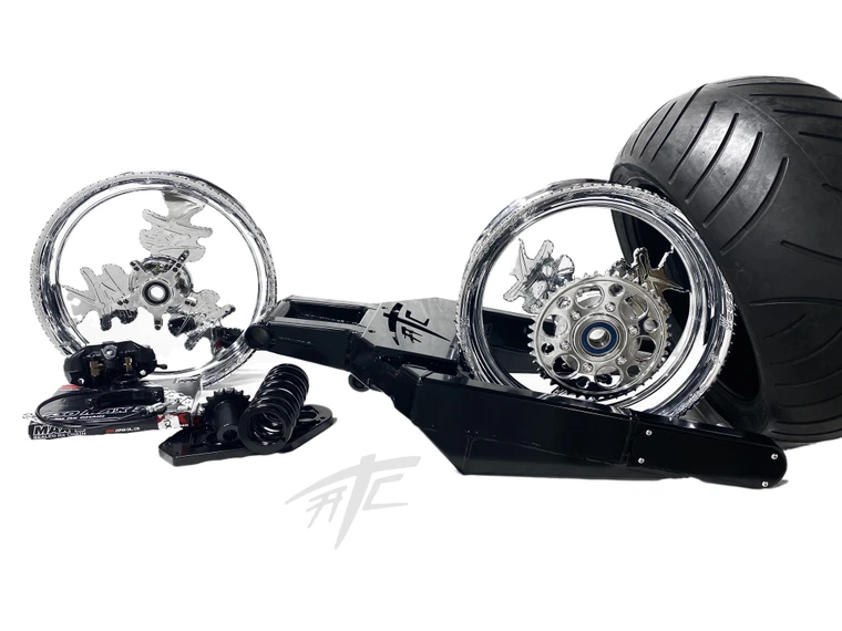 330 OSD FAT TIRE KIT CHROME KANJI WHEELS 13-20 SUZUKI HAYABUSA ABS