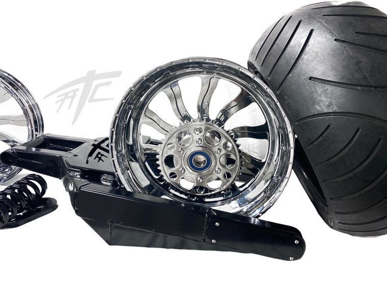 300 OSD FAT TIRE KIT CHROME INFERNO WHEELS 06-11 KAWASAKI NINJA ZX