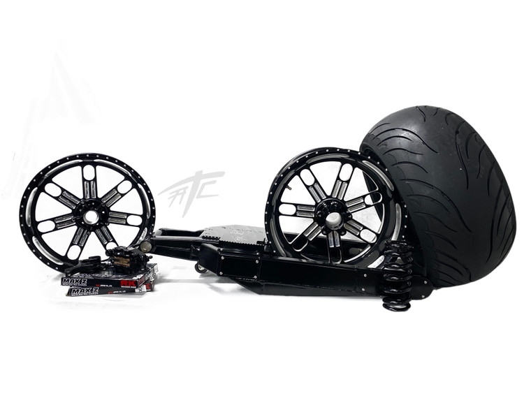 BUSA 360 STEALTH FAT TIRE KIT BLACK CONTRAST SLAM WHEELS 99-07 SUZUKI HAYABUSA