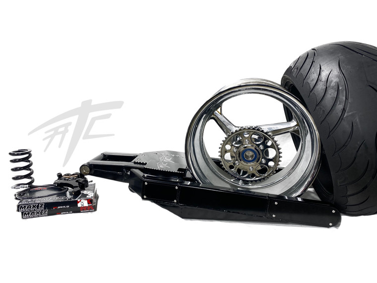HAYABUSA 360 STEALTH FAT TIRE KIT CHROME REPLICA WHEEL 2013-2020 SUZUKI HAYABUSA
