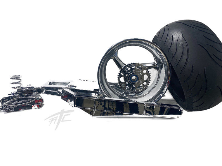 HAYABUSA 330 CHROME FAT TIRE KIT CHROME REPLICA WHEEL 2008-2012 SUZUKI HAYABUSA
