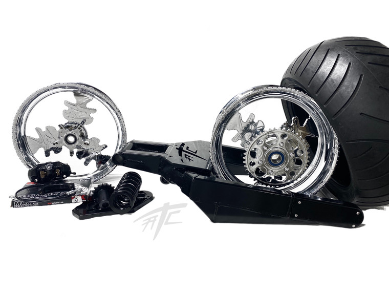 ON  360 OSD FAT TIRE KIT CHROME KANJI WHEELS 12-20 KAWASAKI NINJA ZX