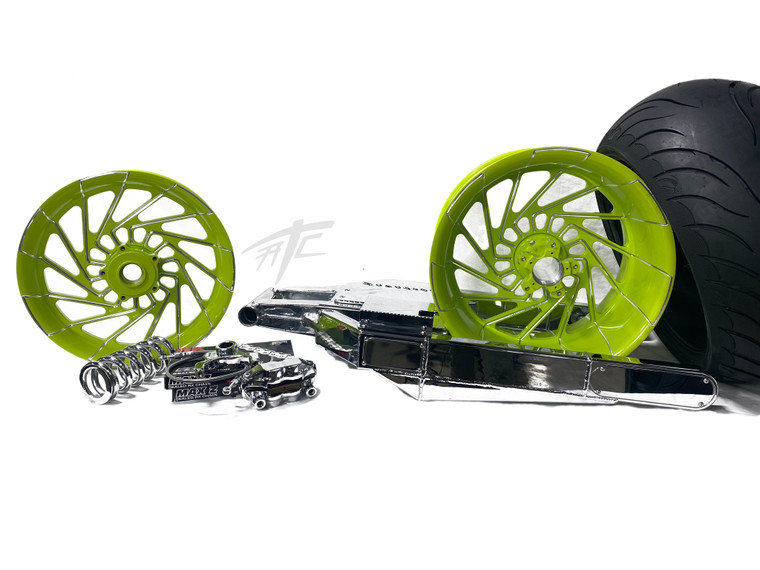 NINJA 330 FAT TIRE KIT NEON MAYHEM WHEELS CHROME ARM 12-20