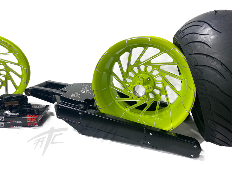 HD NINJA 360 FAT TIRE KIT NEON MAYHEM WHEELS STEALTH ARM 06-11