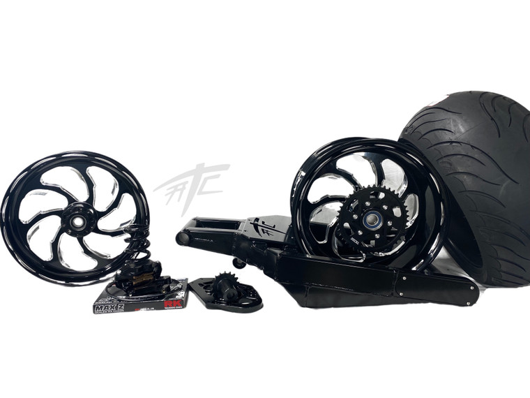 【S】 300 OSD FAT TIRE KIT BLACK CONTRAST SAMURAI WHEELS 12-25 KAWASAKI