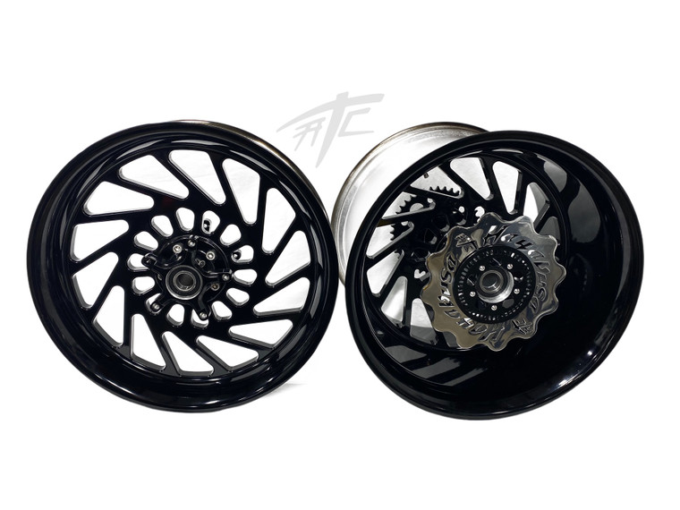 **「MU」** 240 FAT TIRE SOLID BLACK MAYHEM WHEELS 12-20 KAWASAKI NINJA ZX-14R