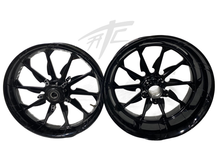オーダー専用 300 FAT TIRE SOLID BLACK TORNADO WHEELS 12-20 KAWASAKI NINJA