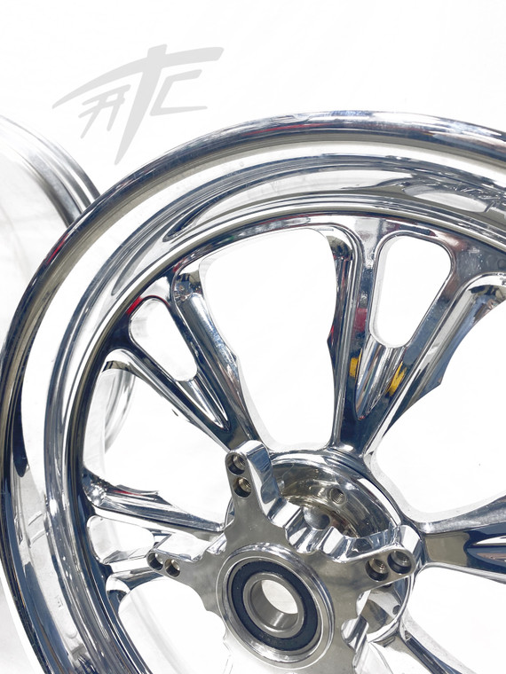 カン NINJA 240 FAT TIRE CHROME SMOOTH VANDETTA WHEELS 06-11 KAWASAKI