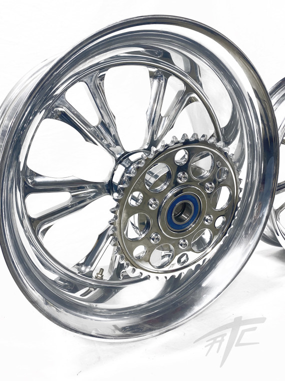 NINJA 360 FAT TIRE CHROME SMOOTH VANDETTA WHEELS 12-20 KAWASAKI