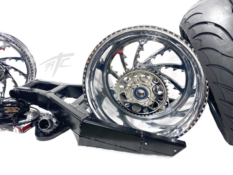 NINJA 300 OSD FAT TIRE KIT CHROME PIRANHA WHEELS 06-11 KAWASAKI