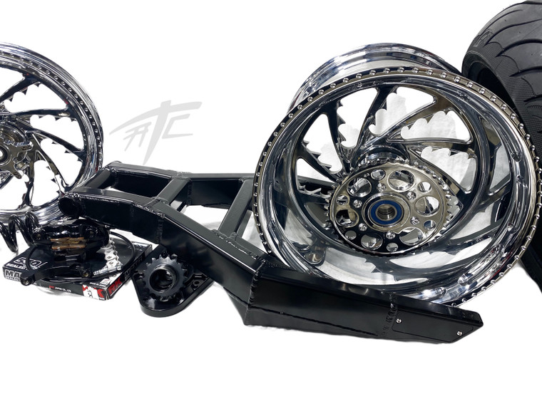 専用3 NINJA 300 OSD FAT TIRE KIT CHROME PIRANHA WHEELS 06-11 KAWASAKI