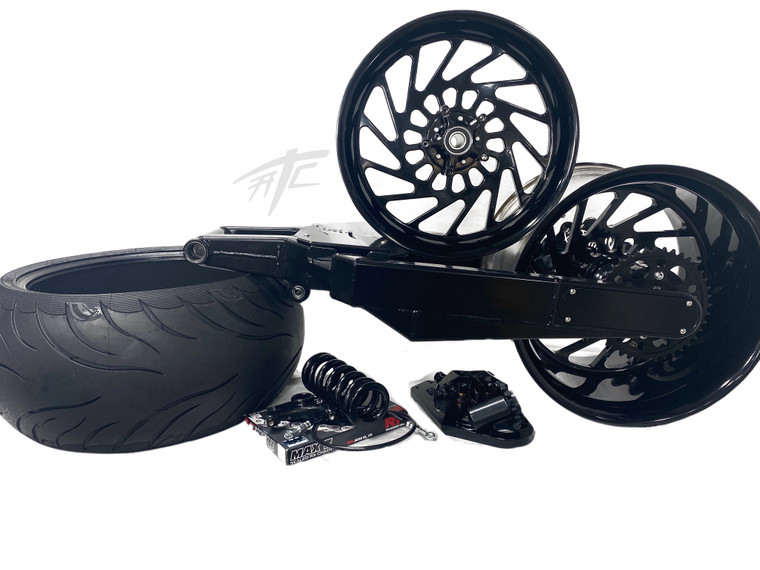 300 OSD FAT TIRE KIT SOLID BLACK MAYHEM WHEELS 06-11 KAWASAKI