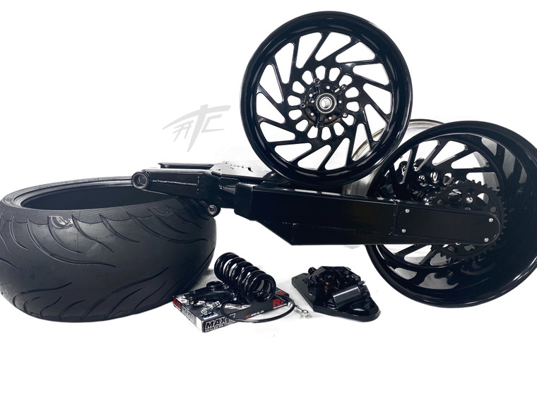 i  300 OSD FAT TIRE KIT SOLID BLACK MAYHEM WHEELS 06-11 KAWASAKI