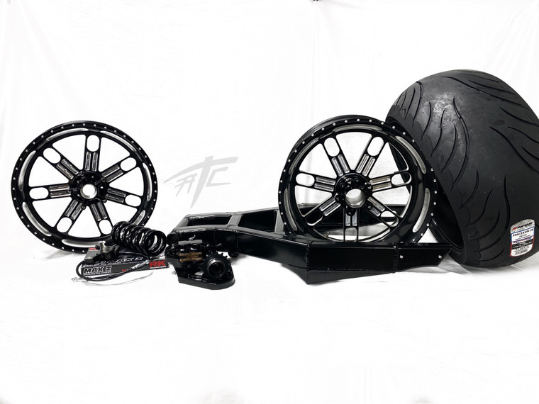 15個 300 OSD FAT TIRE KIT BLACK CONTRAST SLAM WHEELS 12-25 KAWASAKI