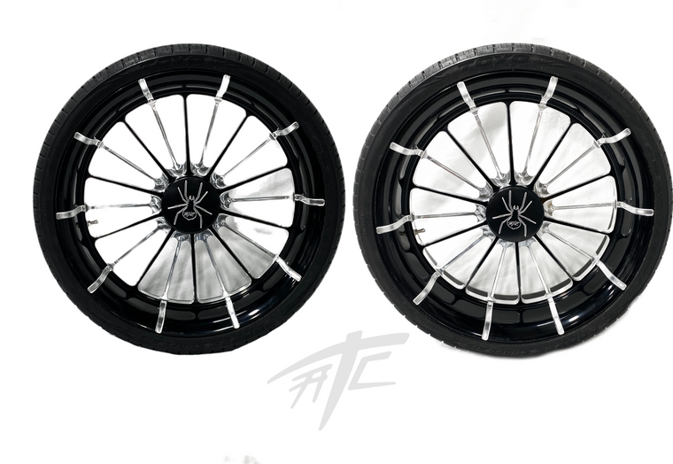 SPYDER 18" BLACK CONT INFIDEL WHEELS(2) 2015-2020 CAN-AM SPYDER F3