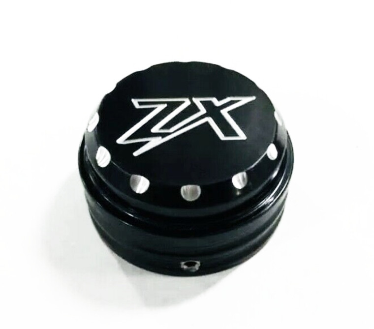 ໒꒱ ZX-14 BLACK CONTRAST DIAMOND CUT “ZX” ENGRAVED YOKE CAP 2013