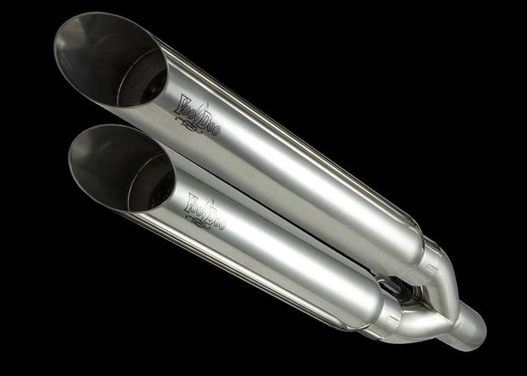 CANAM Voodoo SHORTY EXHAUST POLISHED 2008-2012 CAN AM SPYDER GS/RS