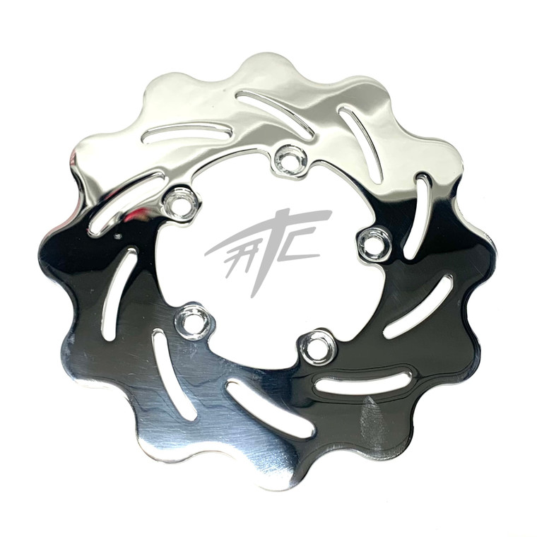 POLISHED REAR BRAKE ROTOR FITS ALL THINGS CHROME WHEELS