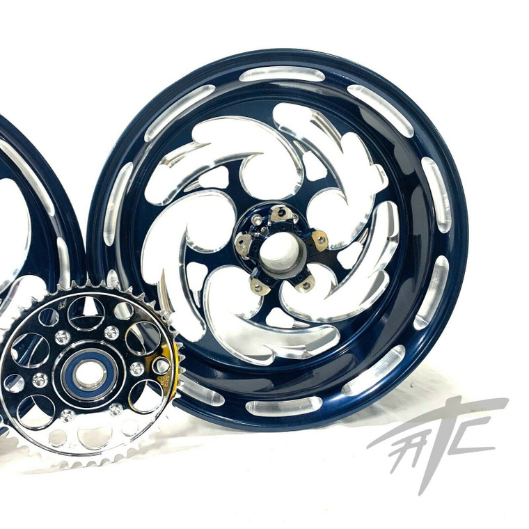 NINJA 300 FAT TIRE MISTY MIDNIGHT SHREDDER WHEELS 12-22 KAWASAKI