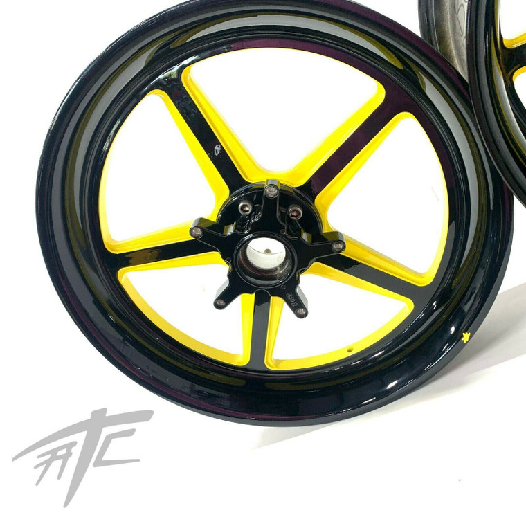 NINJA STOCK SIZE BLACK AND YELLOW ALL STAR WHEELS 12-22 KAWASAKI