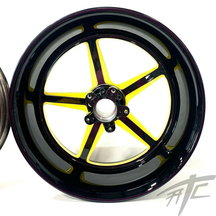 NINJA 300 FAT TIRE BLACK AND YELLOW ALL STAR WHEELS 06-11 KAWASAKI