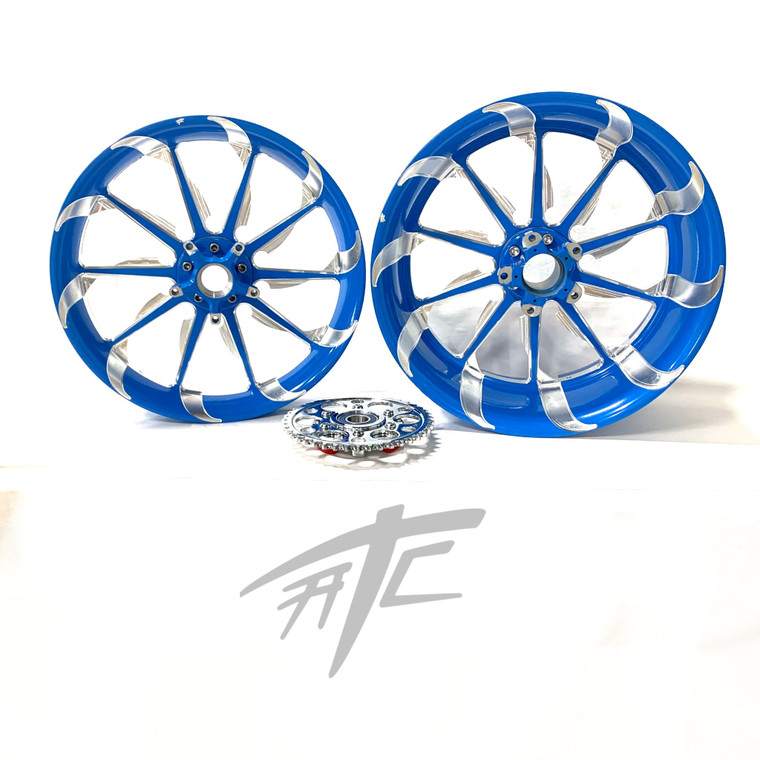 NINJA 240 FAT TIRE SKIERS BLUE TORNADO WHEELS 06-11 KAWASAKI NINJA NINJA 240 FAT TIRE SKIERS BLUE TORNADO WHEELS 06-11 KAWASAKI NINJA