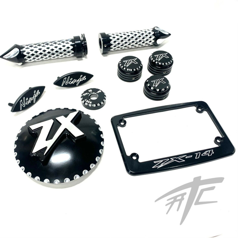 ZX-14 BLACK CONTRAST CUT DRESS UP KIT 2012-2020 KAWASAKI NINJA