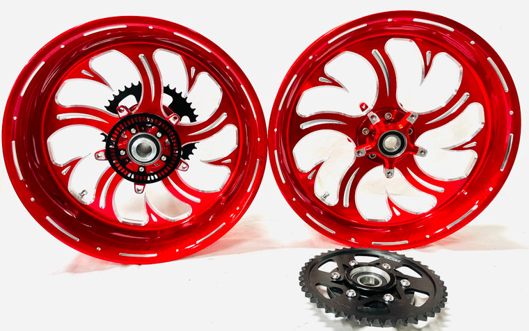 300 WILDER RED SHARK TOOTH WHEELS 12-22 KAWASAKI NINJA ZX-14R