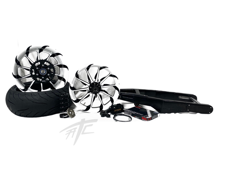 240 STEALTH ARM FAT TIRE KIT WHITE & BLACK TORNADO 2022-2024 SUZUKI HAYABUSA
